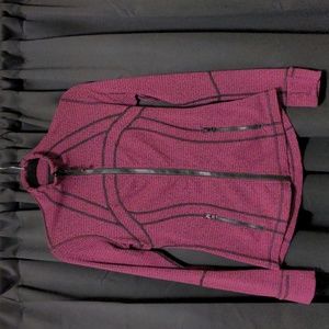 Lululemon Define Jacket in Teeny Tooth Deep Fuchsia Black